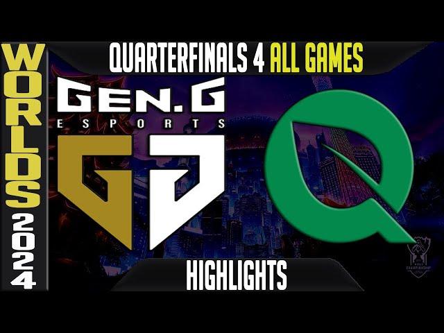 GEN vs FLY Highlights ALL GAMES | LoL Worlds 2024 Knockouts Quarterfinals | Gen.G vs FlyQuest