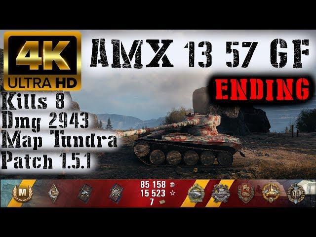 World of Tanks AMX 13 57 GF - 8 Kills 2.9K Damage - ENDING