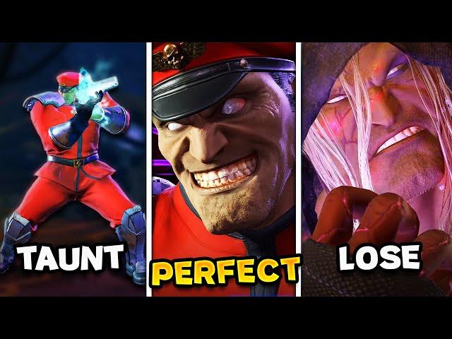 Street Fighter 6 - All M. BISON Animations (Perfect, Taunts, Special Moves)