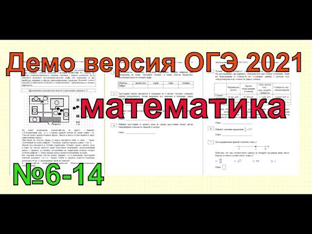 Демо вариант ОГЭ по математике 2021.