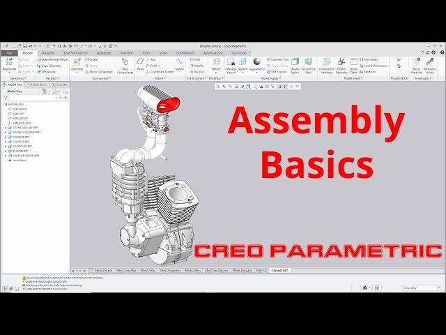 Creo Parametric - Assembly Basics (Part 1) - How to Create an Assembly