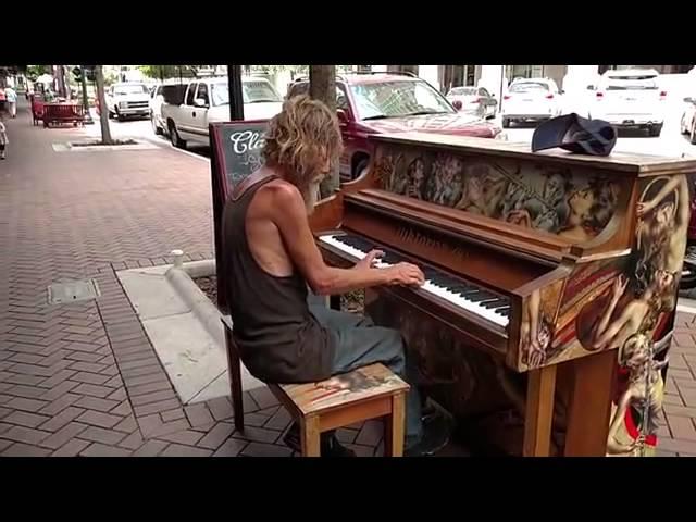 (Полная версия)Бездомный бомж Дональд Гулд играет на пианино(Donald Gould Homeless plays the piano)