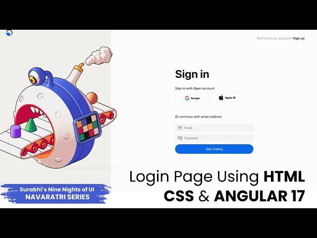 How to create Login with HTML & CSS  - Surabhi’s Nine Nights of UI - NAVARATRI SERIES- DAY 5(White)