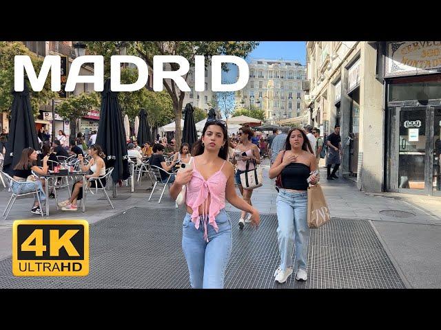 Madrid, Spain  | Walking Tour 4K 60FPS HDR | Summer 2024 (▶59min)