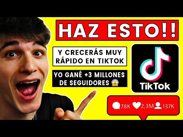  Cómo CRECER en TIKTOK 2024 desde CERO (en 2 minutos)  Cómo GANAR SEGUIDORES en TIK TOK RÁPIDO !!