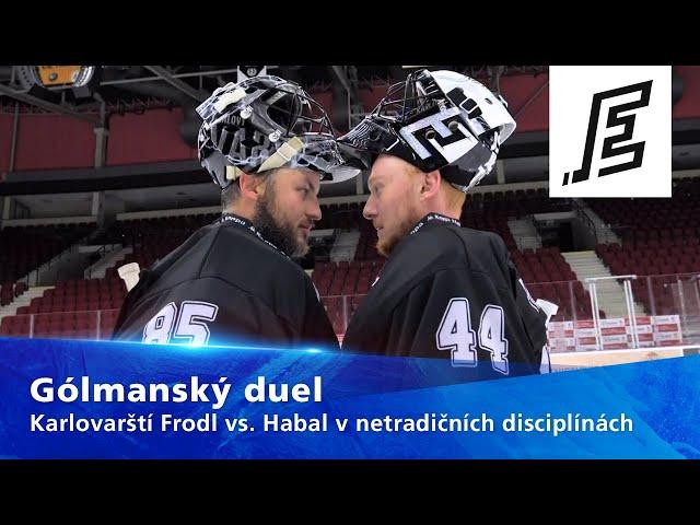 Gólmanský duel: Karlovarští Frodl s Habalem v netradičních disciplínách