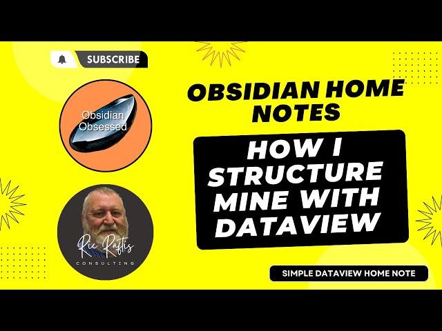 How I Structure My Home Note in Obsidian with Dataview