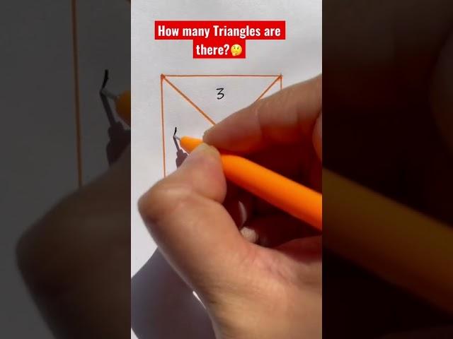 How many Triangles can you see? #math #tutor #youtube #shorts #mathtrick #learning #youtubeshorts