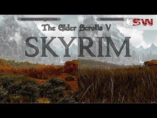 SKYRIM Special Edition -Verdant Grass Plugin (Comparison)