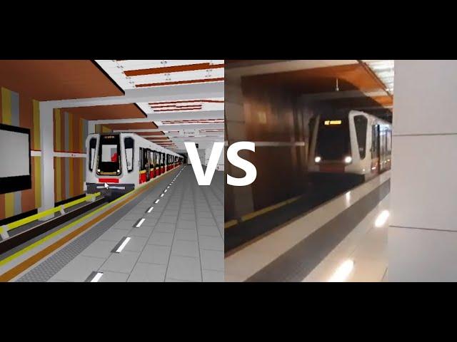 Metro Warszawskie na stacji Płocka Roblox vs IRL