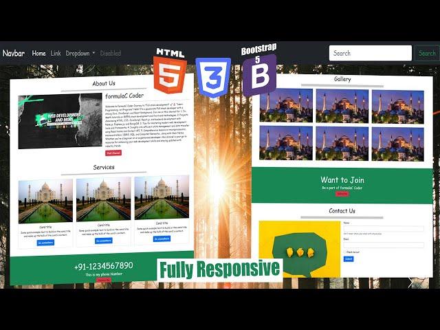 Full Responsive Website Using HTML, CSS & Bootstrap 5 | Beginner to Advanced Web Design Tutorial