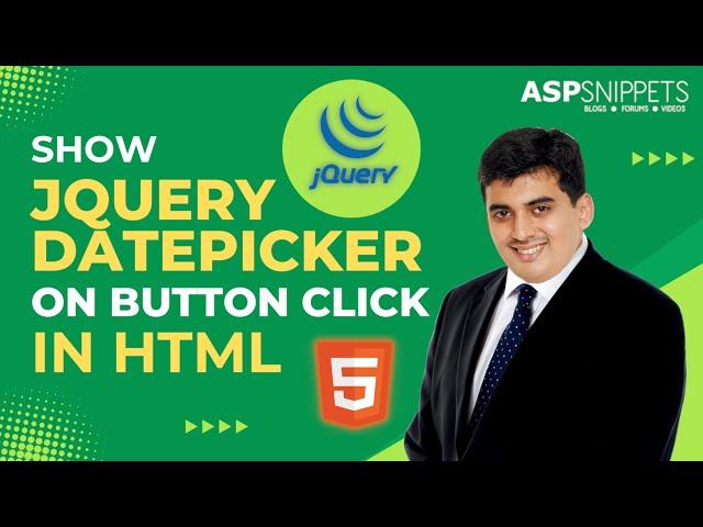 Show jQuery DatePicker on Button click in HTML