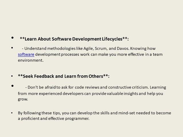 10 tips to become a good programmer
