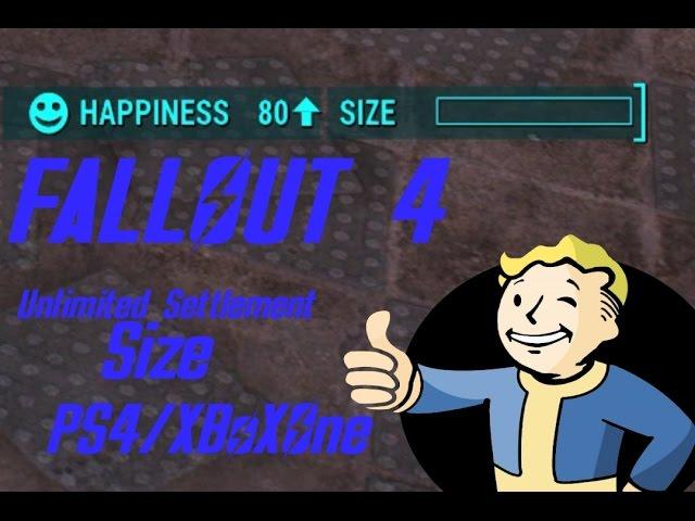 FALLOUT 4 : Unlimited Settlement Size on PS4 and Xbox one