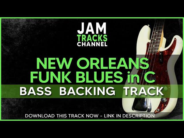 New Orleans Funk Blues in C Bass Backing Track