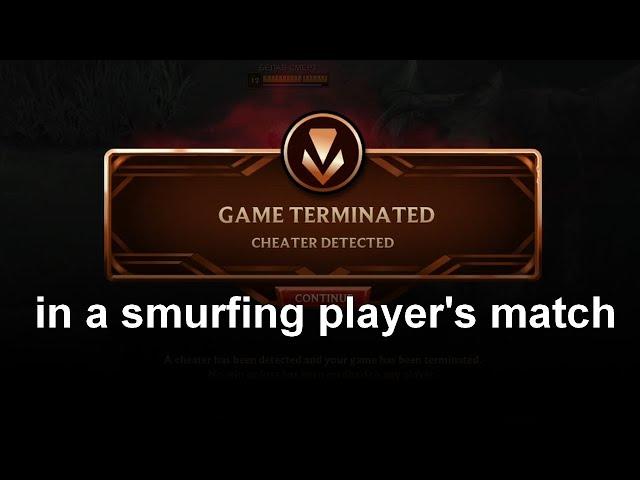 "Game Terminated - Cheater Detected" Screen (League of Legends Vanguard Anti-Cheat)