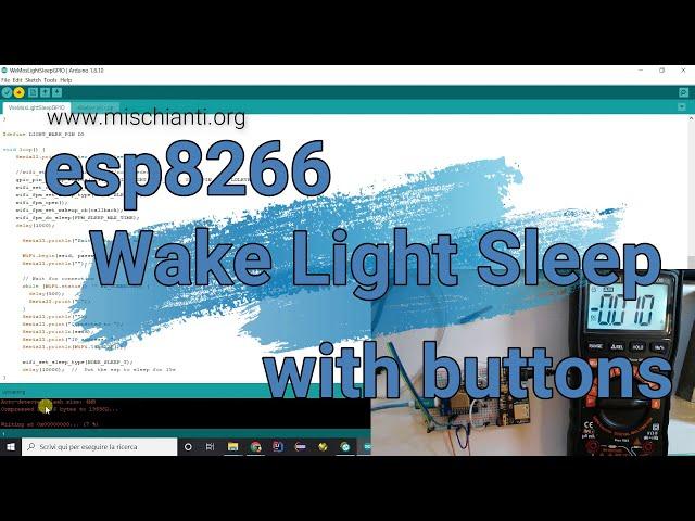 WeMos D1 mini (esp8266) light sleep mode waked up on GPIO