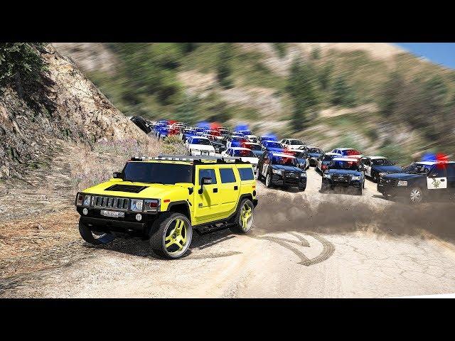 УГАРНАЯ ПОЛИЦЕЙСКАЯ ПОГОНЯ ЗА HUMMER H2! ПОЛИЦЕЙСКИЕ ДОГОНЯЛКИ В ГТА 5