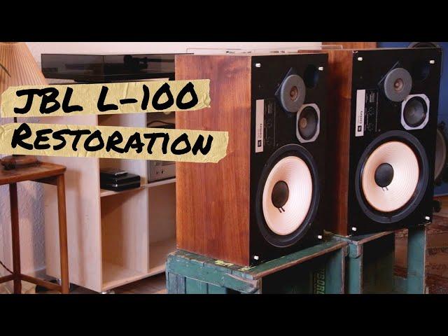 Cosmetic restoration of vintage JBL L-100 Century speaker