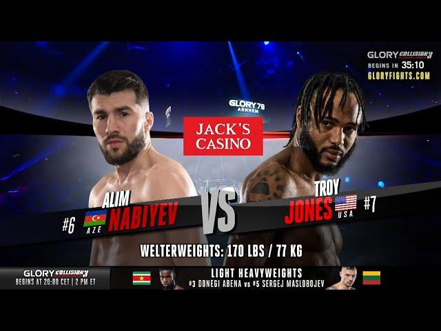 GLORY 79: Alim Nabiyev v Troy Jones