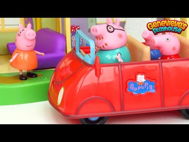 Best Peppa Pig Toy Learning Videos for Kids - New House and Babysitting Baby Alexander!