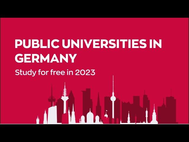 Public Universities in Germany: Study for free in 2023