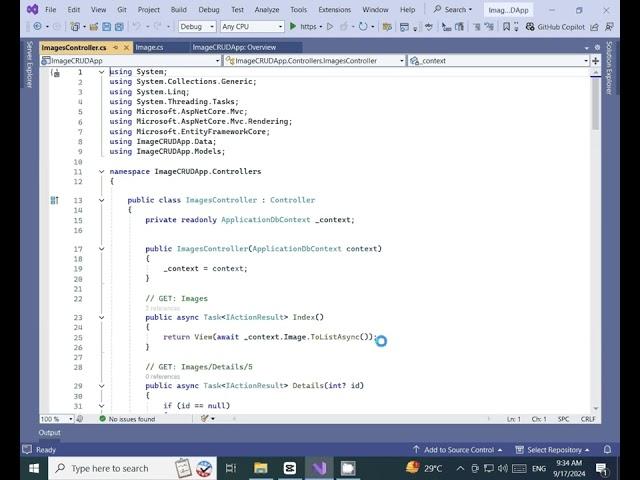 Building an Image CRUD App in ASP.NET Core MVC using Scaffolding (Visual Studio 2022) Part 1