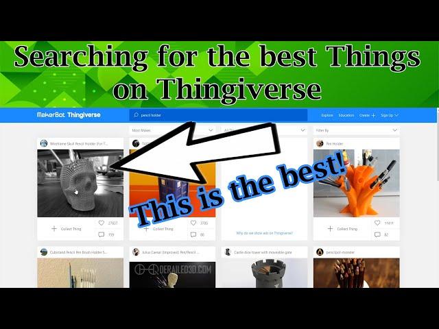 What to do when searching Thingiverse