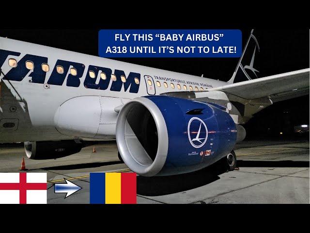 TRIP REPORT | FIRST TIME ON "BABY AIRBUS" A318 | TAROM (ECONOMY CLASS) | FROM LONDON TO BUCHAREST.