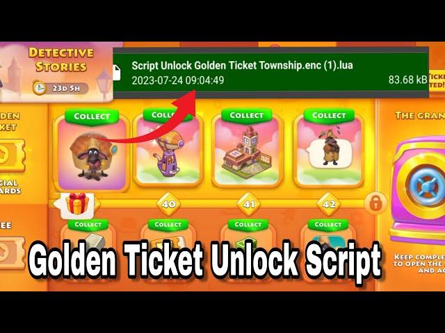 TOWNSHIP SCRIPT GOLDEN TICKET UNLOCK GAME GUARDIAN ||  TOWNSHIP NEW UPDATE