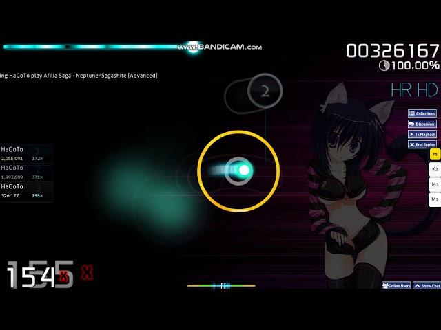 osu! Afilia Saga - Neptune*Sagashite [Advanced] - HDHR 98,96%