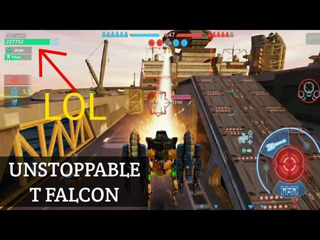 Strongest T Falcon i made war robots gameplay