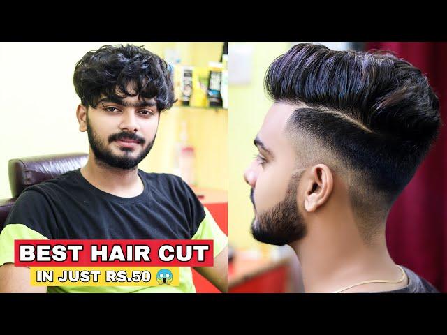 Best hair cut ever in just Rs.50  | Slope cutting | Hairstyle for men