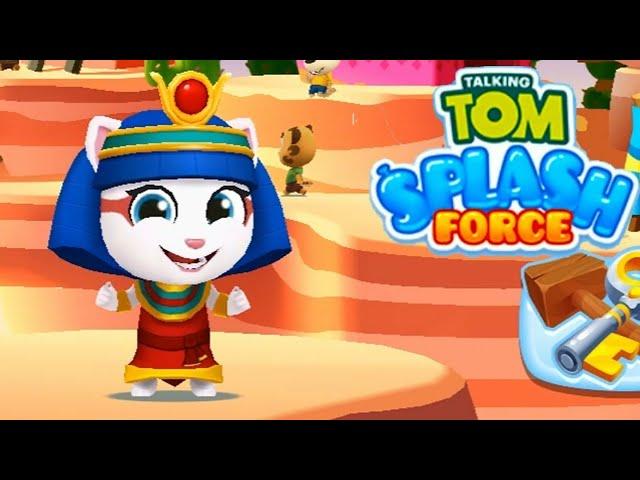 Talking Tom Splash Force - Egyptian Angela Gameplay!