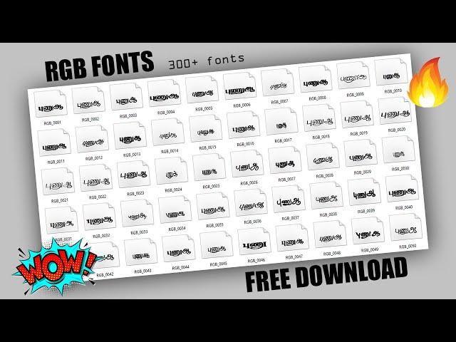 RGB Fonts | FREE DOWNLOAD | TAMIL | KVN DIGITALS