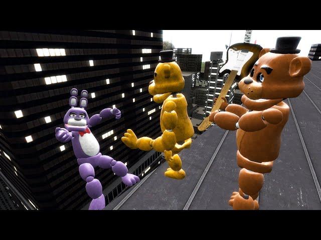 Garry's Mod not ordinary ragdolls/ epic fails  [ Freddy, Bonie & Golden Freddy ]