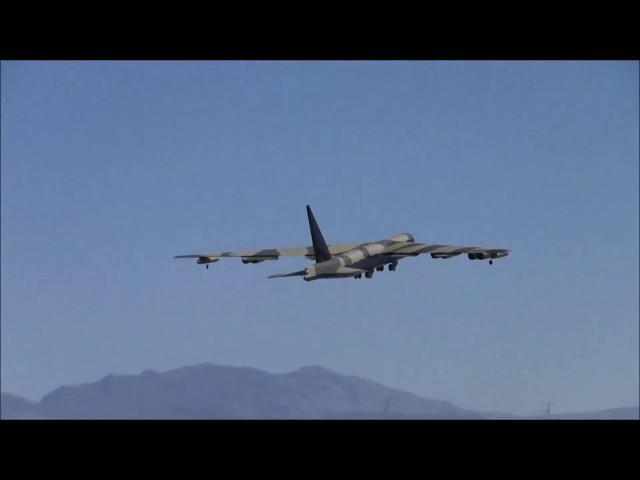 Two GIANT SCALE B-52 Stratofortresses: CRASH LANDING! Warbirds and Classics Event, Las Vegas 2017