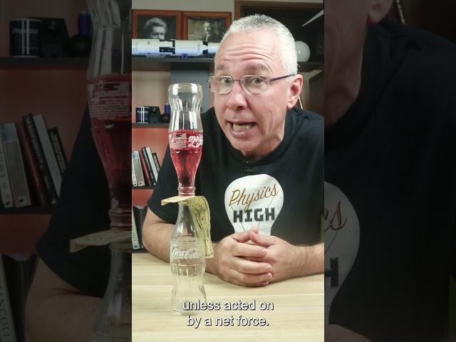 inertia demonstrated #physics #science #scienceexperiment #physicsfun #highschoolscience