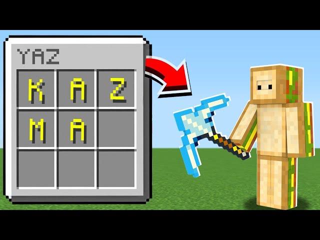 YAZDIĞIM HER ŞEY OYUNA GELİYOR! - Minecraft