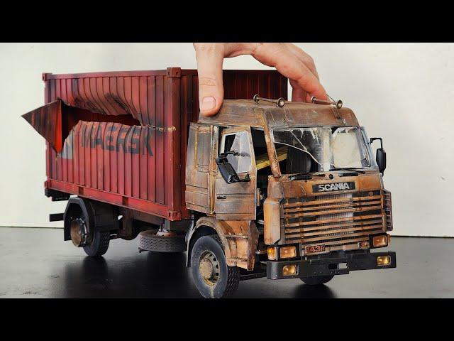 Restoration Scania 143h Container Truck