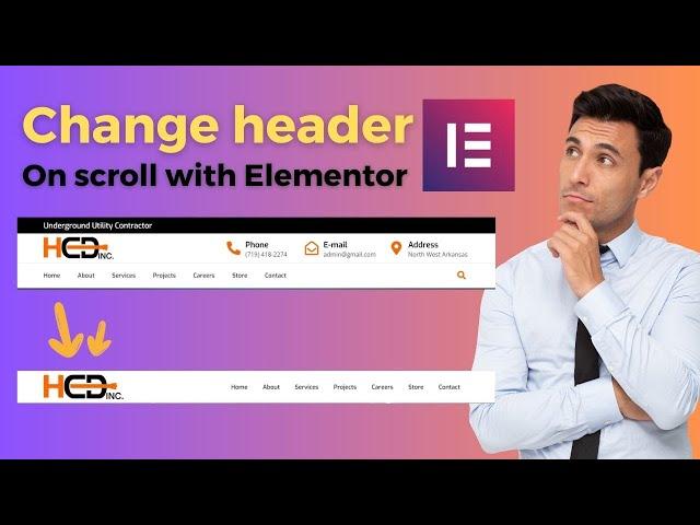 How to change header on scroll with Elementor Sticky Headers | Sticky header change on scroll