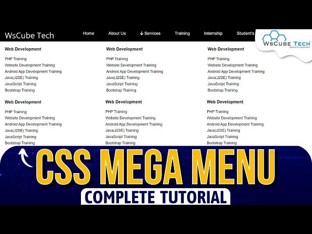 Responsive MEGA MENU Design Using HTML and CSS - Step By Step