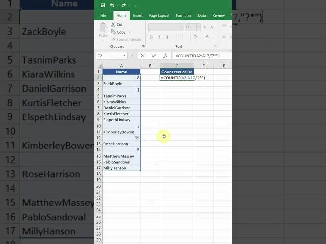 Best Excel Tricks | Count Cells with Numbers | #excel #excelsolutions #spreadsheetsoftware