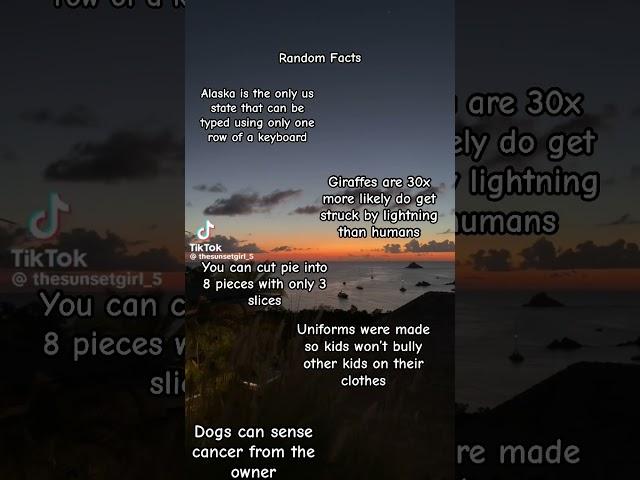 Random facts #sunset #sun #facts #fypシ゚viral #shorts #shortsbyzeena #getzeenato2k