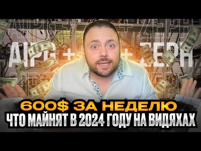 Что Майнят в 2024 году на Видяхах | +600$ за Неделю | Aipg + Zil + Zeph