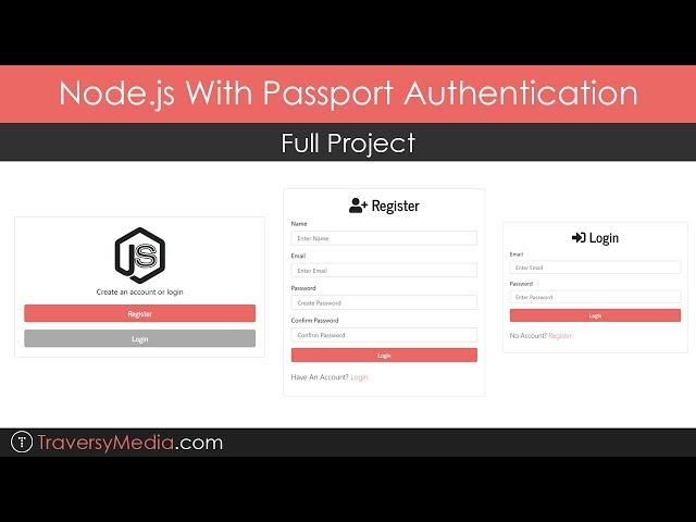 Node.js With Passport Authentication | Full Project