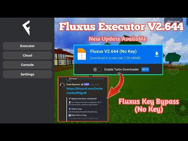 Fluxus Executor New Version Available (V2.644) | No key/ Key Bypass | Fluxus Mobile | [ROBLOX HACK]