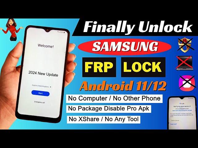 Samsung A10/A20 FRP Bypass Android 11 || Google Account Unlock / Remove Frp Without Pc 2024