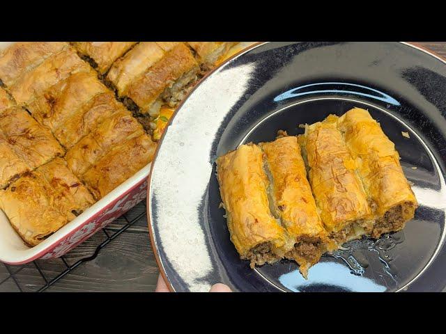 Turkcha Borek Tayyorlash | Qiymali Bo'rek | Turkish Borek Recipe