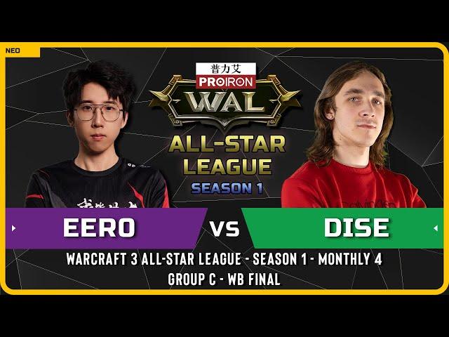 WC3 - [UD] Eer0 vs Dise [NE] - WB Final - Warcraft 3 All-Star League - S1 - M4